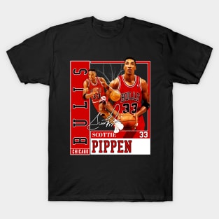 Scottie Pippen Basketball Legend Signature Vintage Retro 80s 90s Bootleg Rap Style T-Shirt